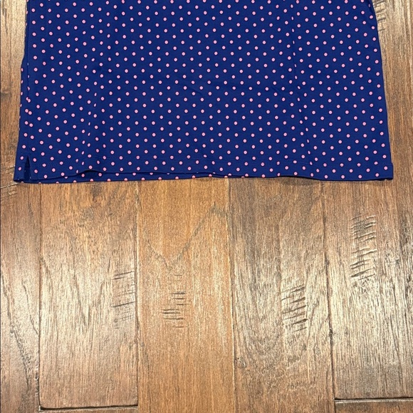 Brand New! Medium Lands' End Polo Shirt - Navy and Pink Dots - Picture 5 of 8